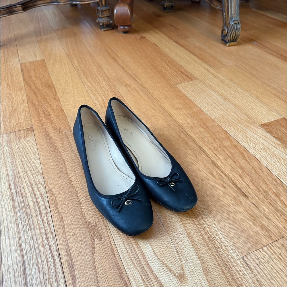 Elegant Black Women's Coach Flats